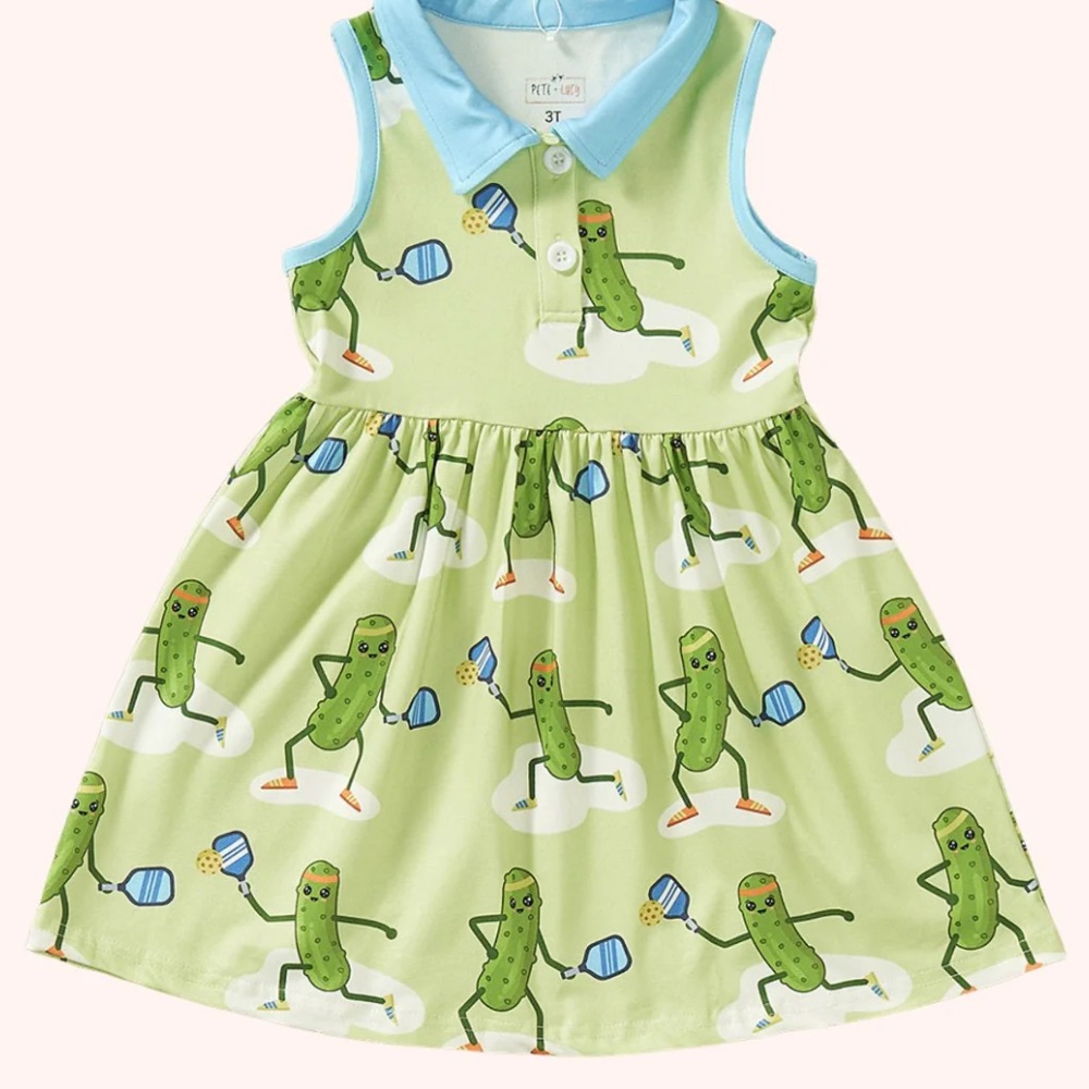Pickle Patterned Kids Dress